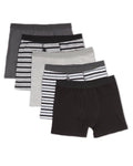 Spot On Solids & Stripes 5 Pair Pack Boxer Briefs - SP - 6200