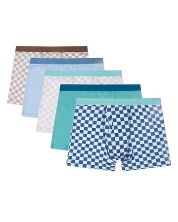 Spot On Checkered Multi 5 Pair Pack Boys Boxer Briefs SP 6203