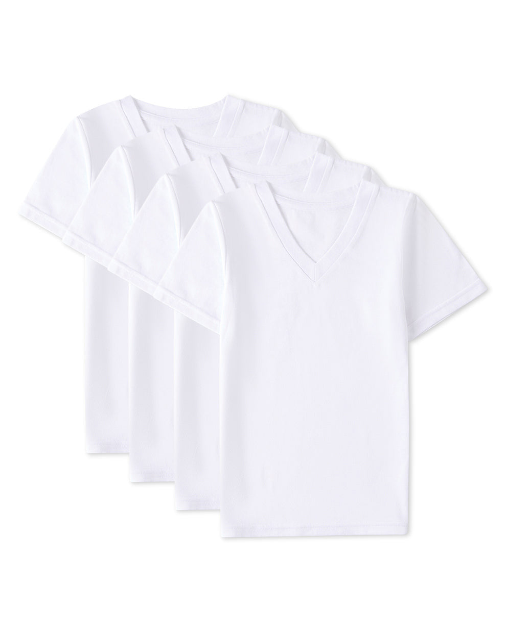 Spot On V-Neck Short Sleeve 4 Pair Pack Undershirts SP 6850