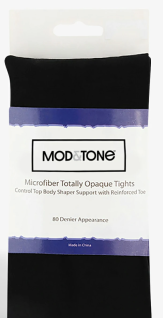Mod & Tone Womens Totally Opaque Microfiber Tights 80 Denier - 8020