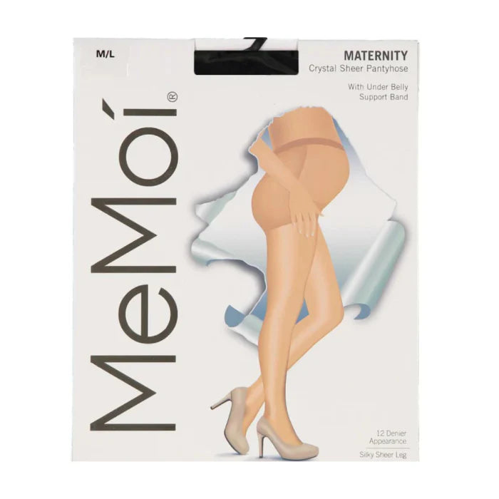 Memoi Womens 12 Denier Sheer Maternity Pantyhose with Extra Large Waist - Ma-401