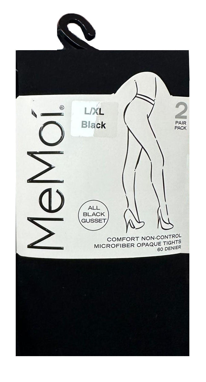 Memoi Microfiber Opaque Non-Control Top 2Pair Pack Tights MO - 645