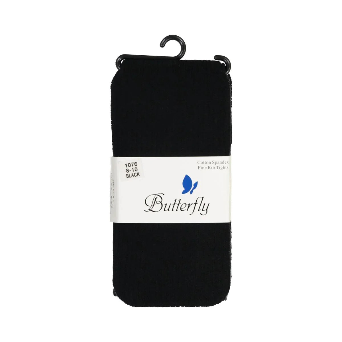 Butterfly Fine Ribbed Cotton Tights - 1076