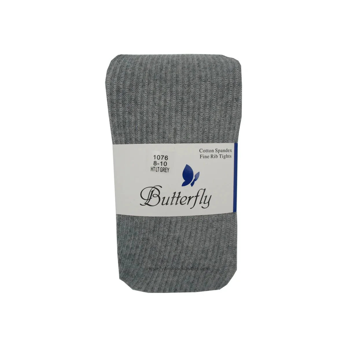 Butterfly Fine Ribbed Cotton Tights - 1076