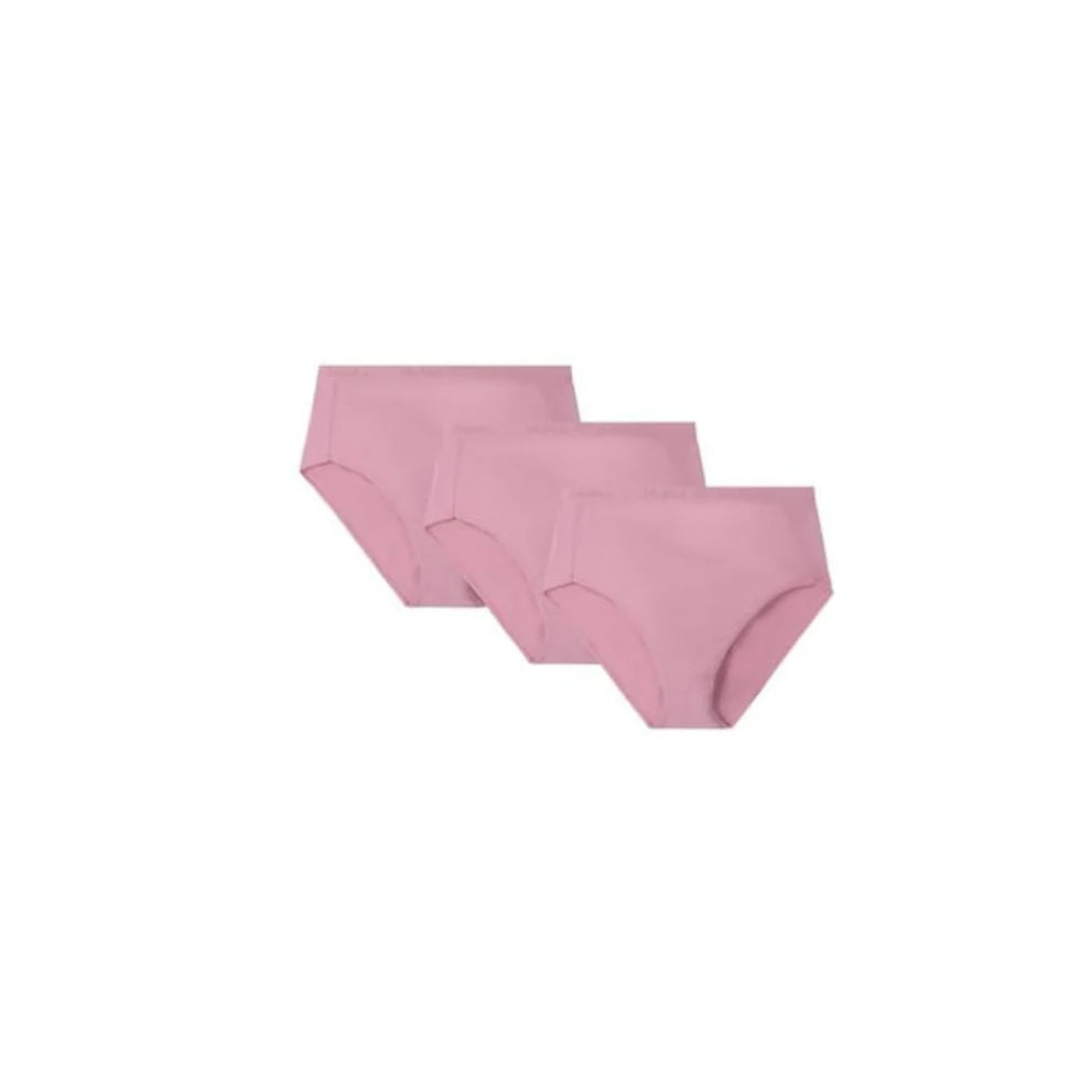 Memoi Ladies Combed Cotton Basic Brief Underwear 3-Pack MU - 1013