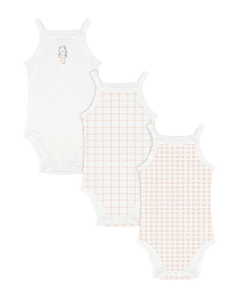 Aime Girls Gingham Sleeveless Undershirts