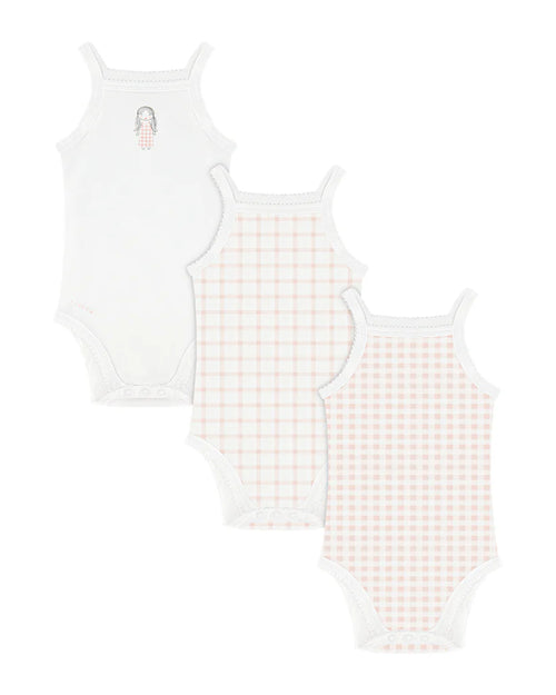 Aime Girls Gingham Sleeveless Undershirts