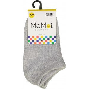 Memoi Kids Low Cut Cotton Blend Socks 3-Pack MK - 555