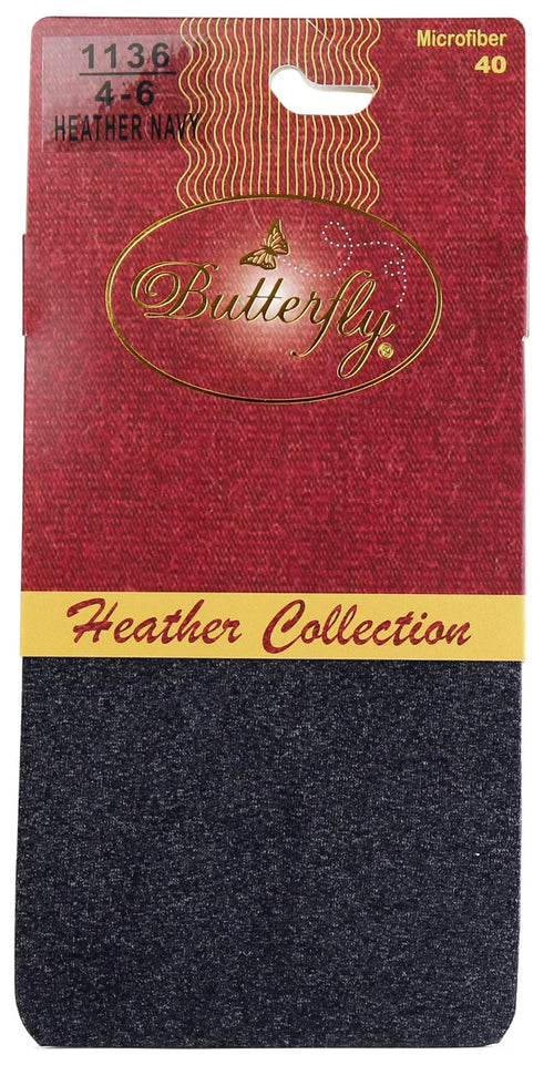 Butterfly Microfiber Heather Girls Tights 40 Denier Style: 1136