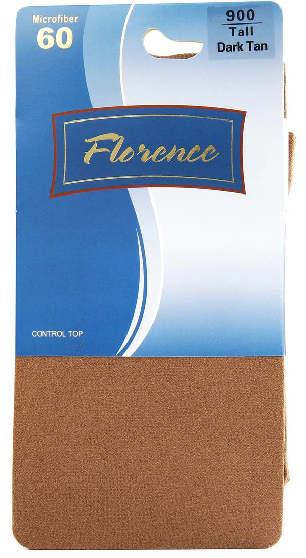 Florence Microfiber Opaque 60 Denier Control Top Tights - 900